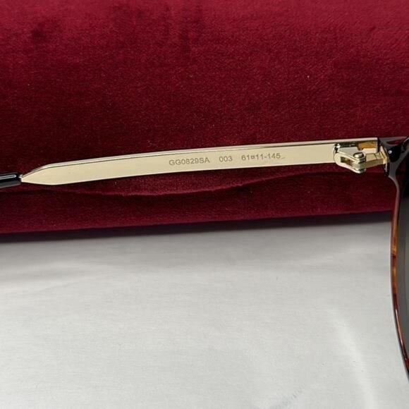 New Authentic Gucci Tortoiseshell GG0829SA 003 Sunglasses - Picture 12 of 12